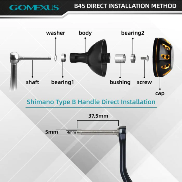 Gomexus Aluminium Reel Power Knob 45mm - Image 6
