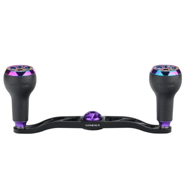 Gomexus Aluminum Handle for Baitcasting Reel with TPE Knob BDH-A27 Purple Black