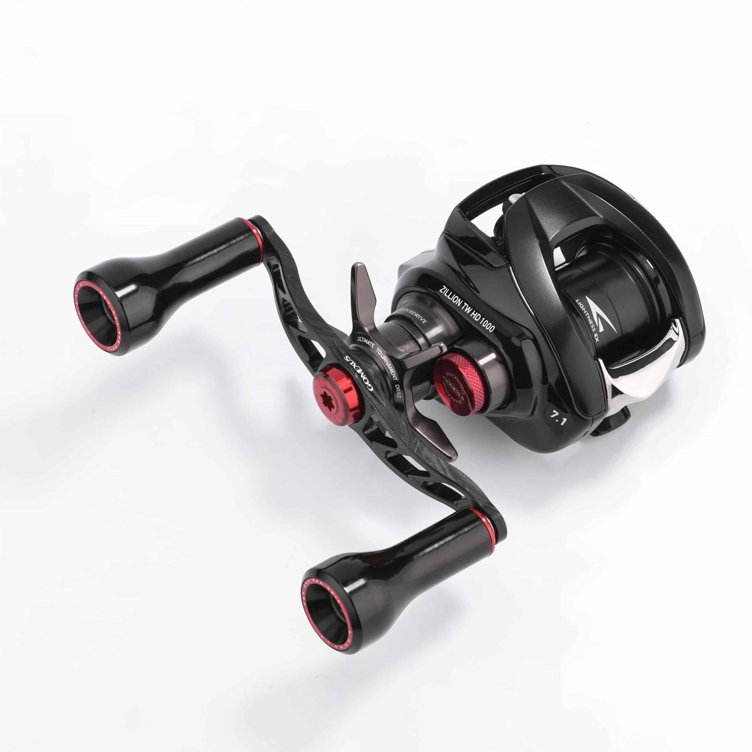 Gomexus 7x4 Exquisitely Engraved Aluminum Handle for Baitcasting Reel with CNC Knob