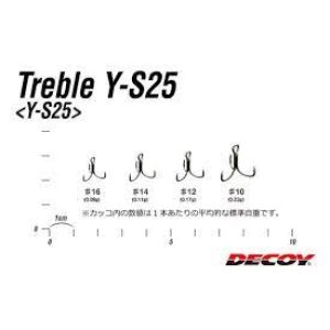 Decoy Y-S25 Treble Hook For Small Plugging